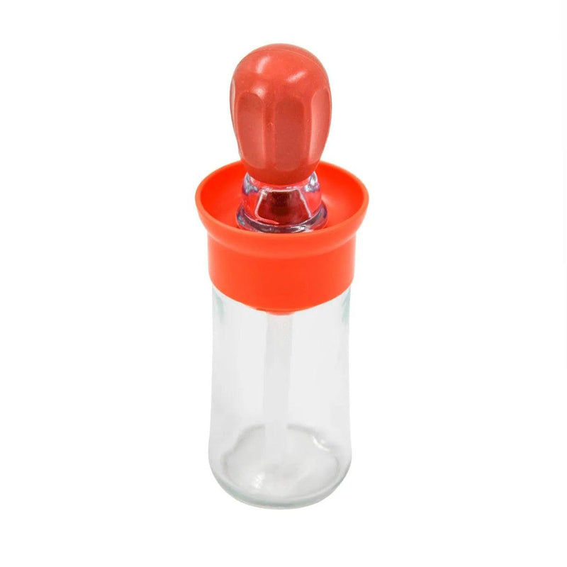 Dispenser De Óleo Azeite Com Escova De Silicone Vidro 180ml