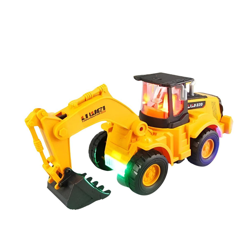 Trator Escavadeira Infantil Com Luz