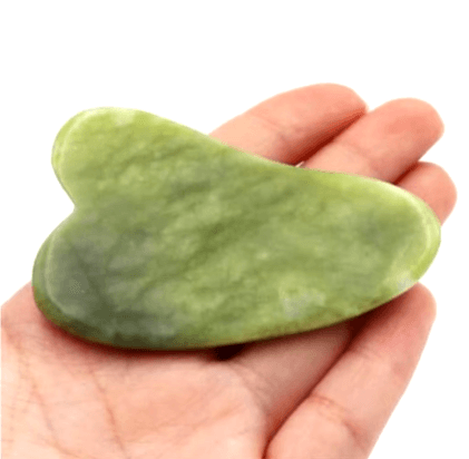 Rolo Pedra de Jade Placa Gua Sha Massagem Facial Anti Ruga