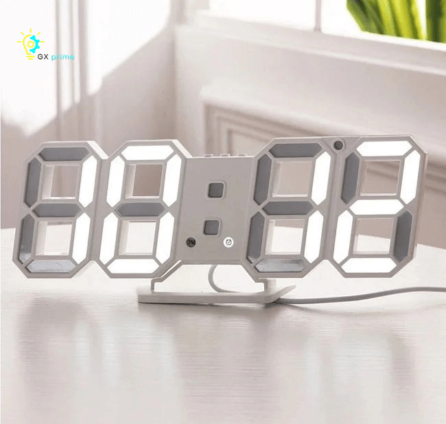 Relogio Digital 3d Led Parede Mesa Alarme Snooze 12/24 Horas