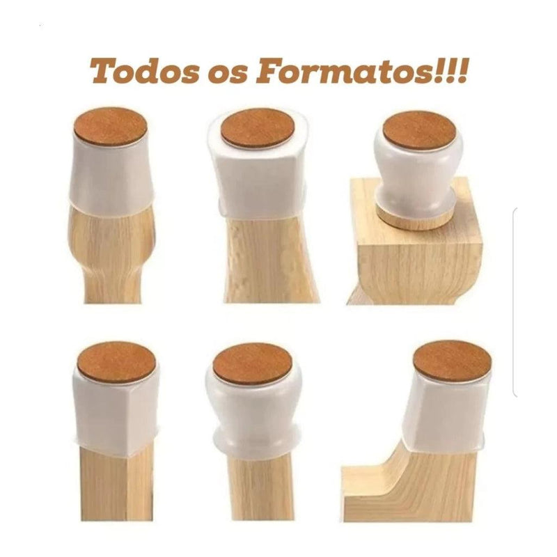 Kit 16 Peças Protetor Para O Pé Da Cadeira Mesa De Silicone